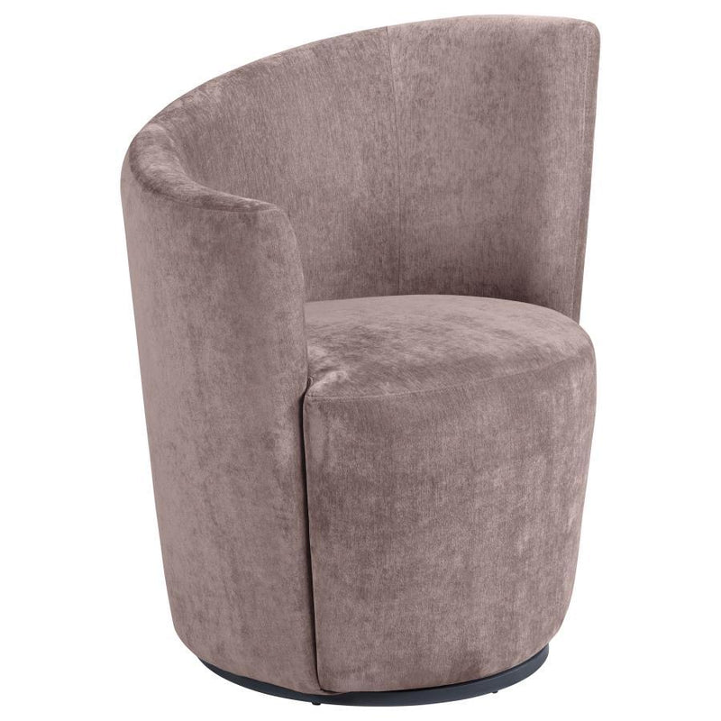 Nueva - Upholstered Swivel Chair Curved Backrest - JaxCo Furniture