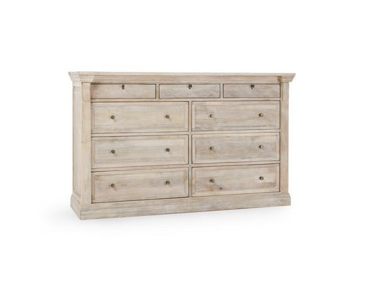 Adelaide - 9 Drawer Dresser - Natural White - JaxCo Furniture