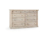 Adelaide - 9 Drawer Dresser - Natural White - JaxCo Furniture