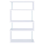 Emelle - 4-Shelf Glass Panel Bookshelf - JaxCo Furniture