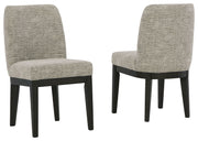Burkhaus - Beige / Dark Brown - Dining UPH Side Chair (Set of 2) - JaxCo Furniture