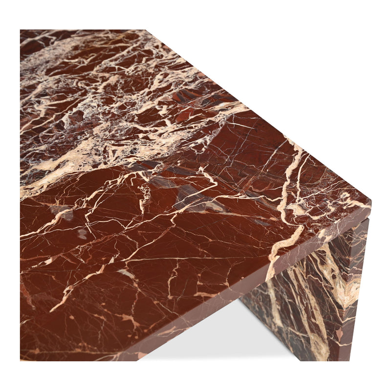 Rosa - Coffee Table - Rosso Levnato Marble - JaxCo Furniture