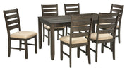 Rokane - Brown - Dining Room Table Set (Set of 7) - JaxCo Furniture