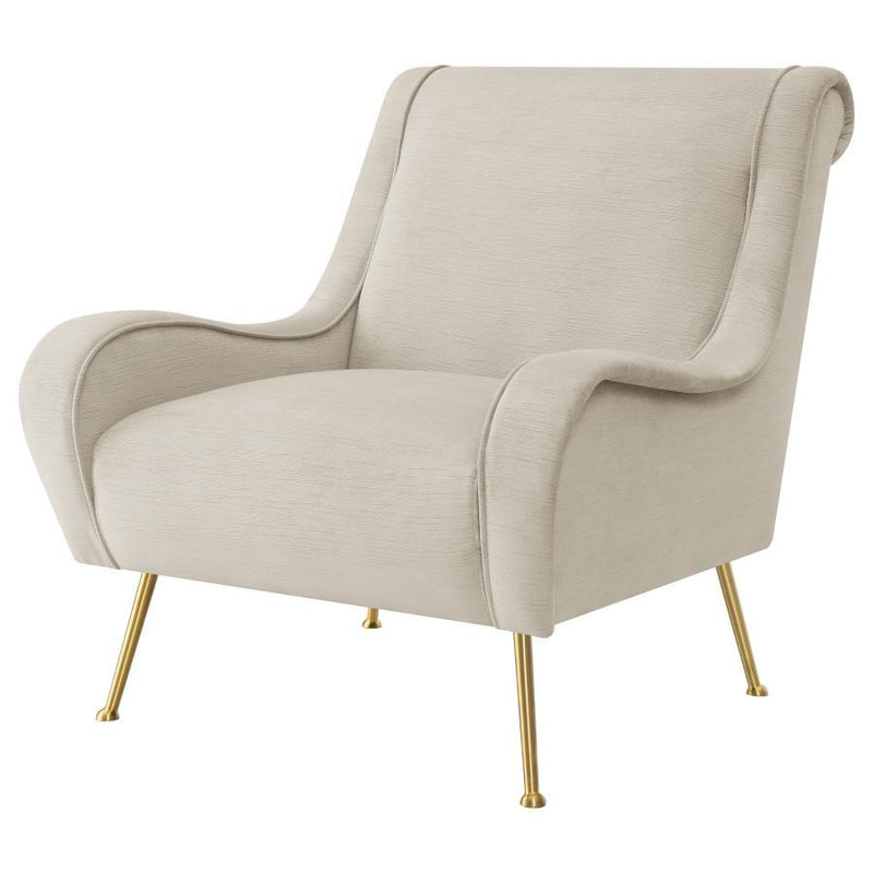 Ricci - Upholstered Saddle Arm Accent Chair - JaxCo Furniture