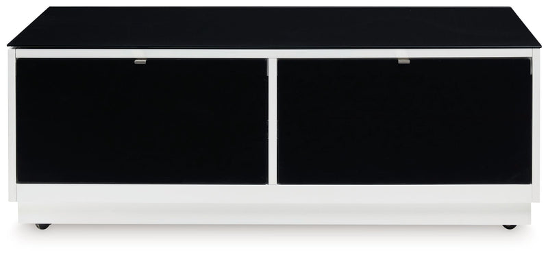 Gardoni - White / Black - Rectangular Cocktail Table - JaxCo Furniture
