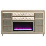 Lorient - 8-Drawer LED Bedroom Flame Box Dresser - JaxCo Furniture