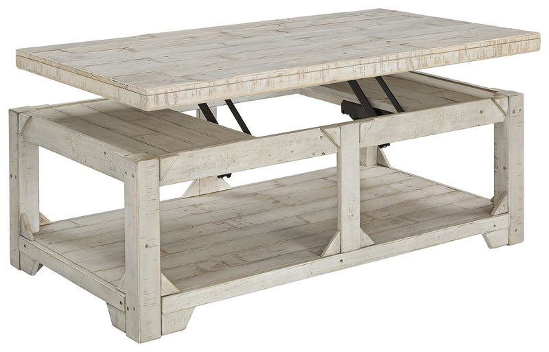 Fregine - Whitewash - Lift Top Cocktail Table - JaxCo Furniture