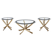Brooke - Round Coffee Table Set - JaxCo Furniture
