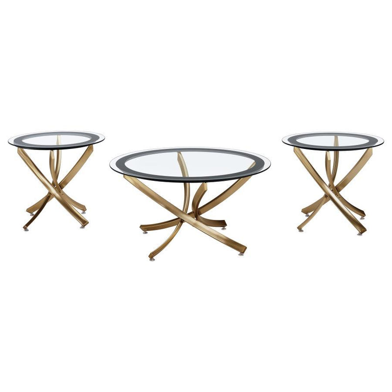 Brooke - Round Coffee Table Set - JaxCo Furniture