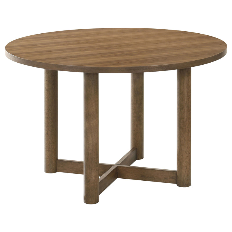Crestmore - Round Wood Dining Table - Walnut - JaxCo Furniture