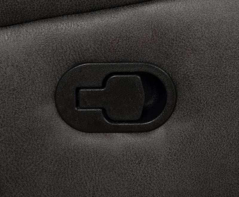 Lawrence - Upholstered Padded Arm Reclining Loveseat - Charcoal - JaxCo Furniture