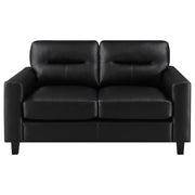 Scotland - Faux Leather Upholstered Track Arm Loveseat - JaxCo Furniture