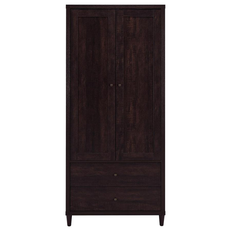 Wadeline - 2 Door Tall Accent Storage Cabinet - Rustic Tobacco - JaxCo Furniture