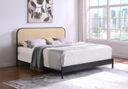 Amherst - Radio Weave Rattan Metal Bed - JaxCo Furniture