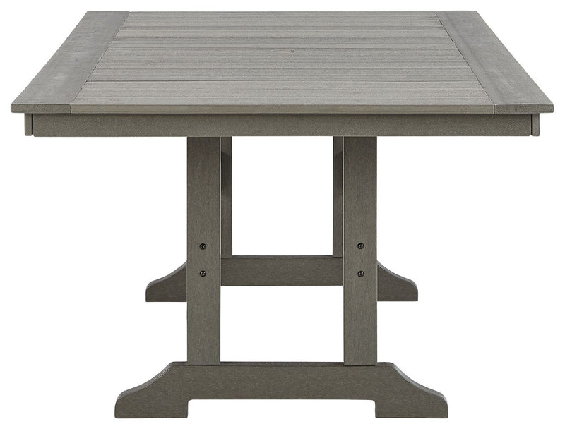 Visola - Gray - RECT Dining Table w/Umb OPT - JaxCo Furniture