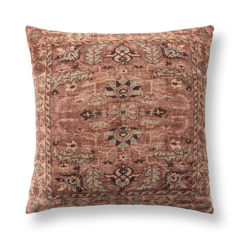 Transcendence - 22" x 22" Medley Pillow - Multi / Olive Green