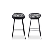 Piazza - Outdoor Barstool (Set of 2) - Black - JaxCo Furniture
