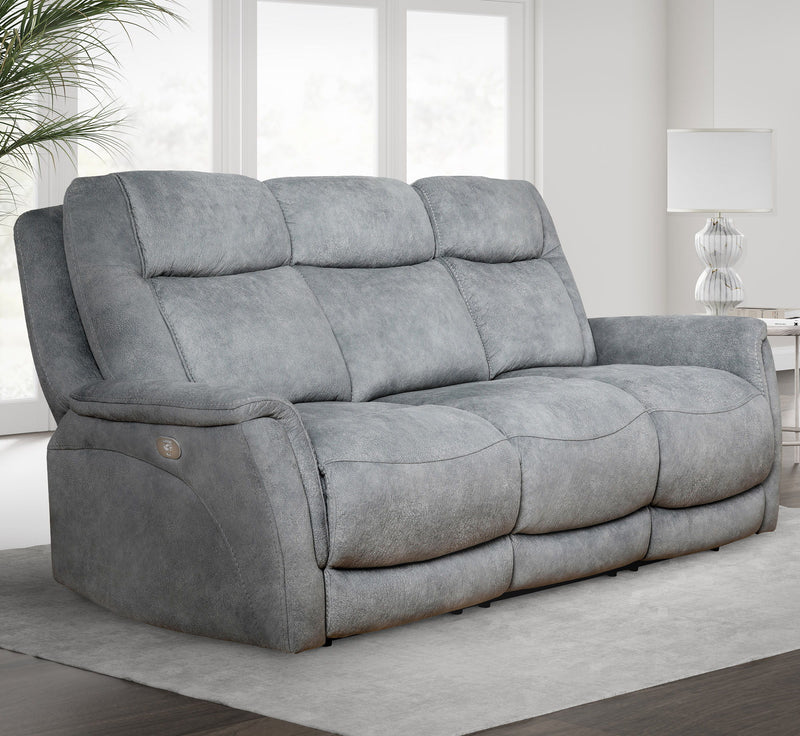 Linus - Zero Gravity Power Reclining Sofa - Hudson Gray - JaxCo Furniture