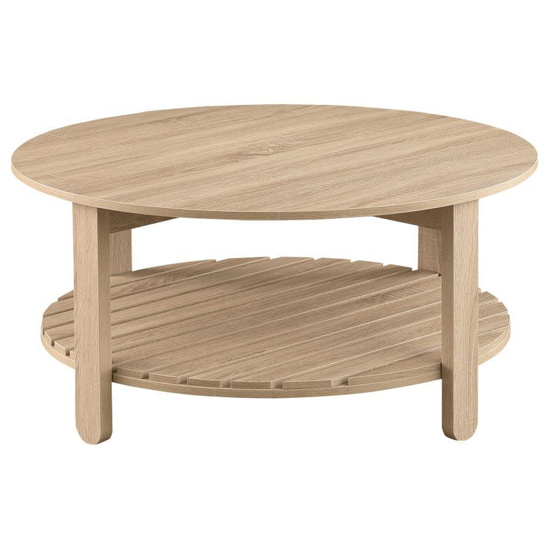 Fowler - 1 Shelf Round Engineered Wood Table - JaxCo Furniture