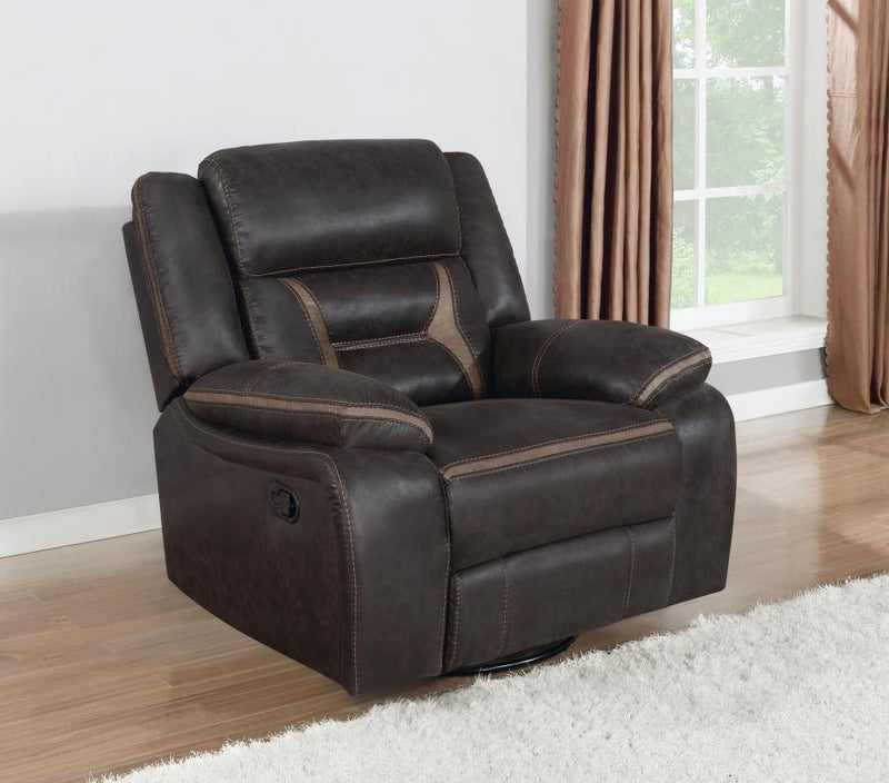 Greer - Upholstered Swivel Glider Recliner Chair - JaxCo Furniture