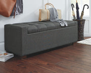 Cortwell - Gray - Storage Bench - JaxCo Furniture
