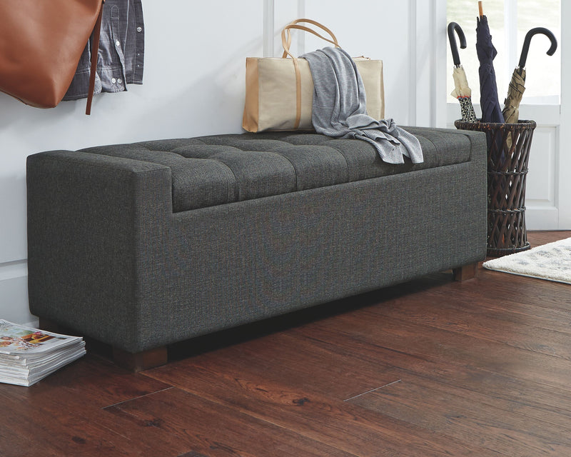 Cortwell - Gray - Storage Bench - JaxCo Furniture