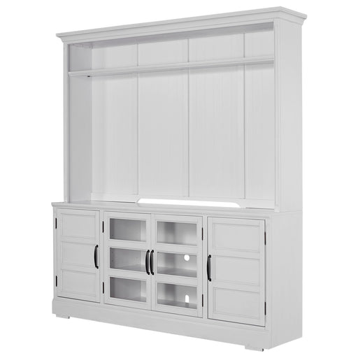 Shoreham - 76" TV Console With Hutch - Effortless White - JaxCo Furniture