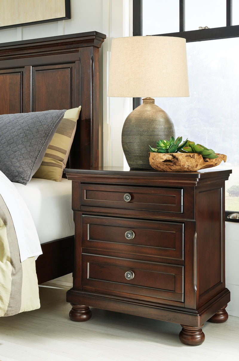 Porter - Dark Brown - Two Drawer Night Stand - JaxCo Furniture