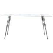 Gilman - Rectangular 64-inch Glass Top Dining Table - JaxCo Furniture