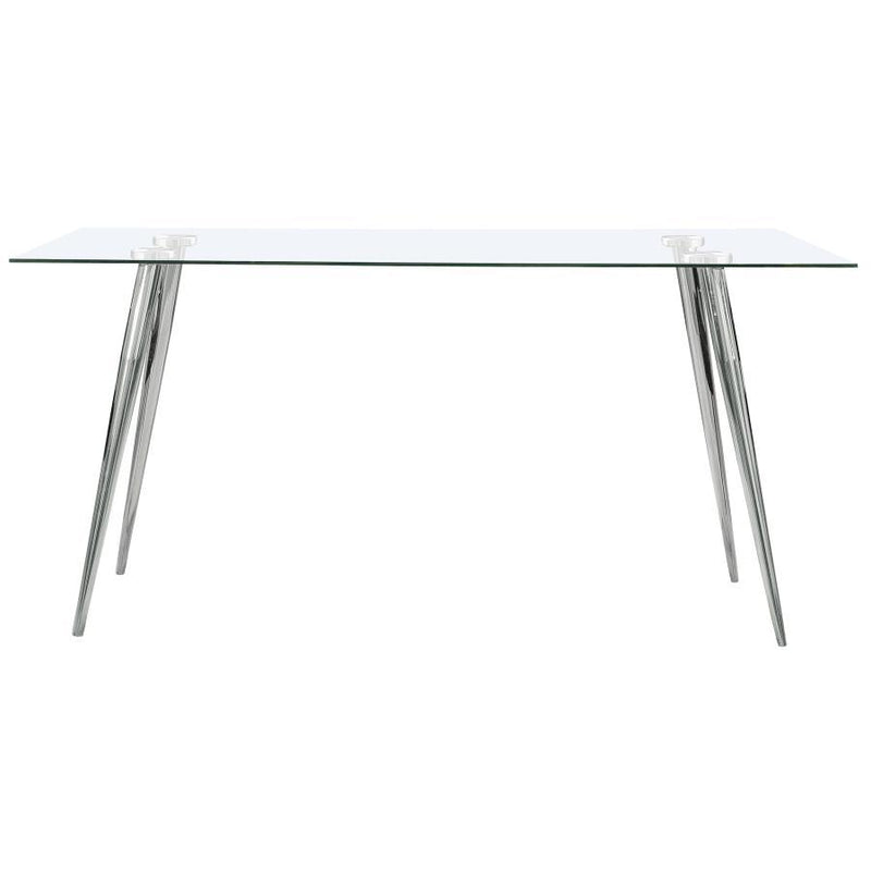 Gilman - Rectangular 64-inch Glass Top Dining Table - JaxCo Furniture
