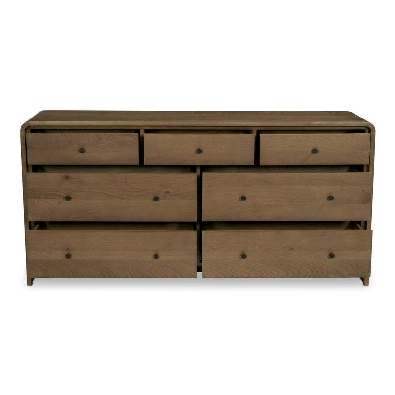Riley - 7 Drawer Dresser - Oak - JaxCo Furniture