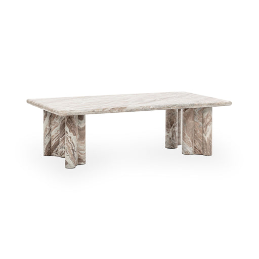 Bowman - Marble Rectangular Coffee Table - Rusty Gray - JaxCo Furniture