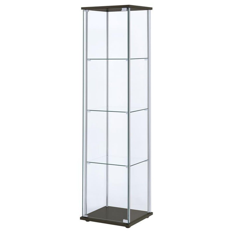 Bellatrix - 4-Shelf Clear Glass Curio Cabinet - JaxCo Furniture