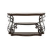 Laney - Scrollwork Entryway Sofa Console Table - Deep Merlot - JaxCo Furniture