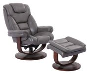 Monarch - Manual Reclining Swivel Chair and Ottoman - JaxCo Furniture