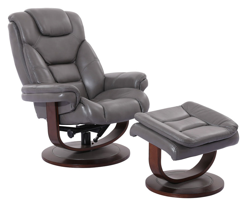 Monarch - Manual Reclining Swivel Chair and Ottoman - JaxCo Furniture
