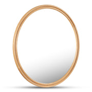 Alcott - Round Accent Mirror Large - Light Brown - JaxCo Furniture