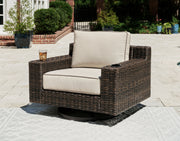 Coastline Bay - Brown - Swivel Lounge W/ Cushion - JaxCo Furniture