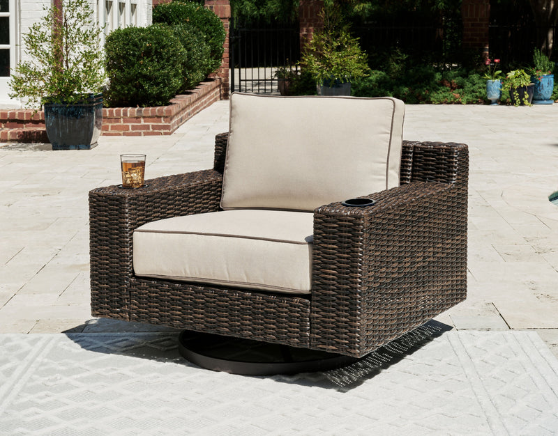 Coastline Bay - Brown - Swivel Lounge W/ Cushion - JaxCo Furniture