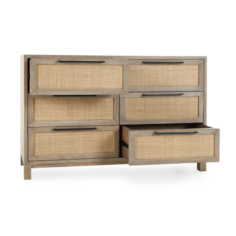 Jensen - 6 Drawer Dresser - Taupe - JaxCo Furniture