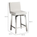 Giro - Swivel Counter Stool - White - JaxCo Furniture