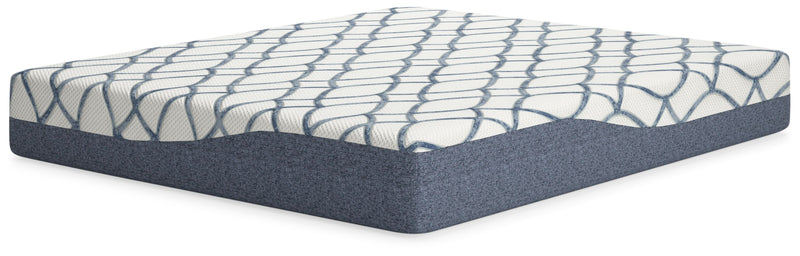 12 Inch Chime Elite 2.0 - White / Blue - California King Mattress - JaxCo Furniture