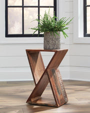 Lily - Solid Reclaimed Wood Accent Side Table - Natural - JaxCo Furniture