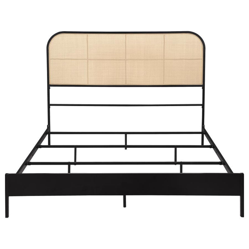 Amherst - Radio Weave Rattan Metal Bed - JaxCo Furniture