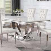 Kerwin - Rectangular Stone Top Dining Table - White - JaxCo Furniture