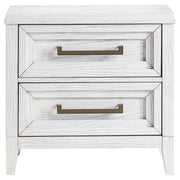 Marielle - 2-Drawer Nightstand Bedside Table - Distressed White - JaxCo Furniture