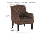 Drakelle - Mahogany - Accent Chair - JaxCo Furniture