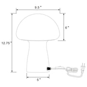 Kanaby - Mushroom Shaped Glass Bedside Table Lamp - White - JaxCo Furniture