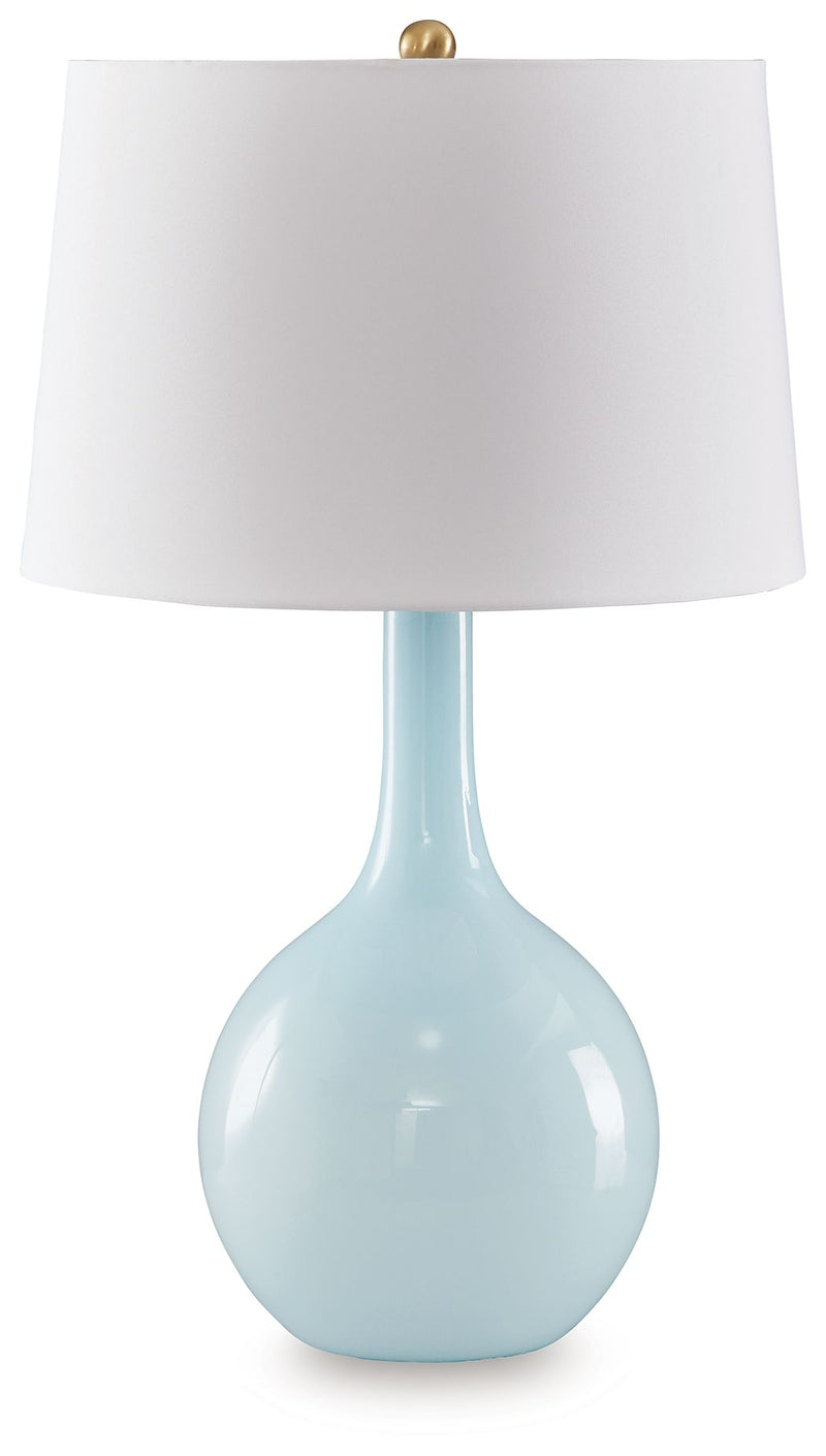 Rylanton - Aqua - Glass Table Lamp - JaxCo Furniture
