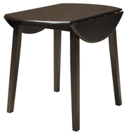 Hammis - Dark Brown - Round Drm Drop Leaf Table - JaxCo Furniture